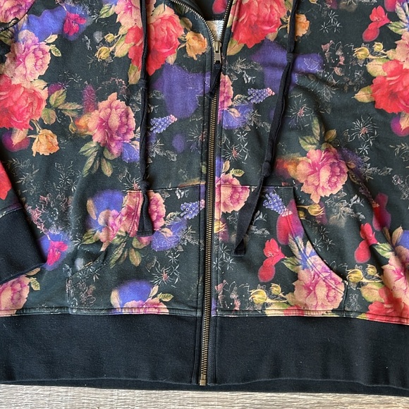 Johnny Was Los Angeles Bossa Nova floral Zip Up Sweater - Picture 3 of 8